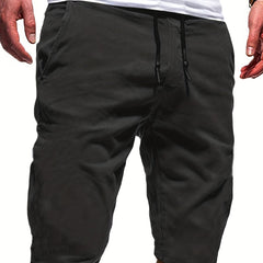 Men's Casual Solid Waist Drawstring Shorts For Summer