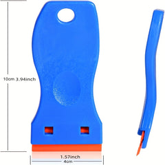 Plastic Razor Scraper and 10 Double Edged Blades for Label Removal