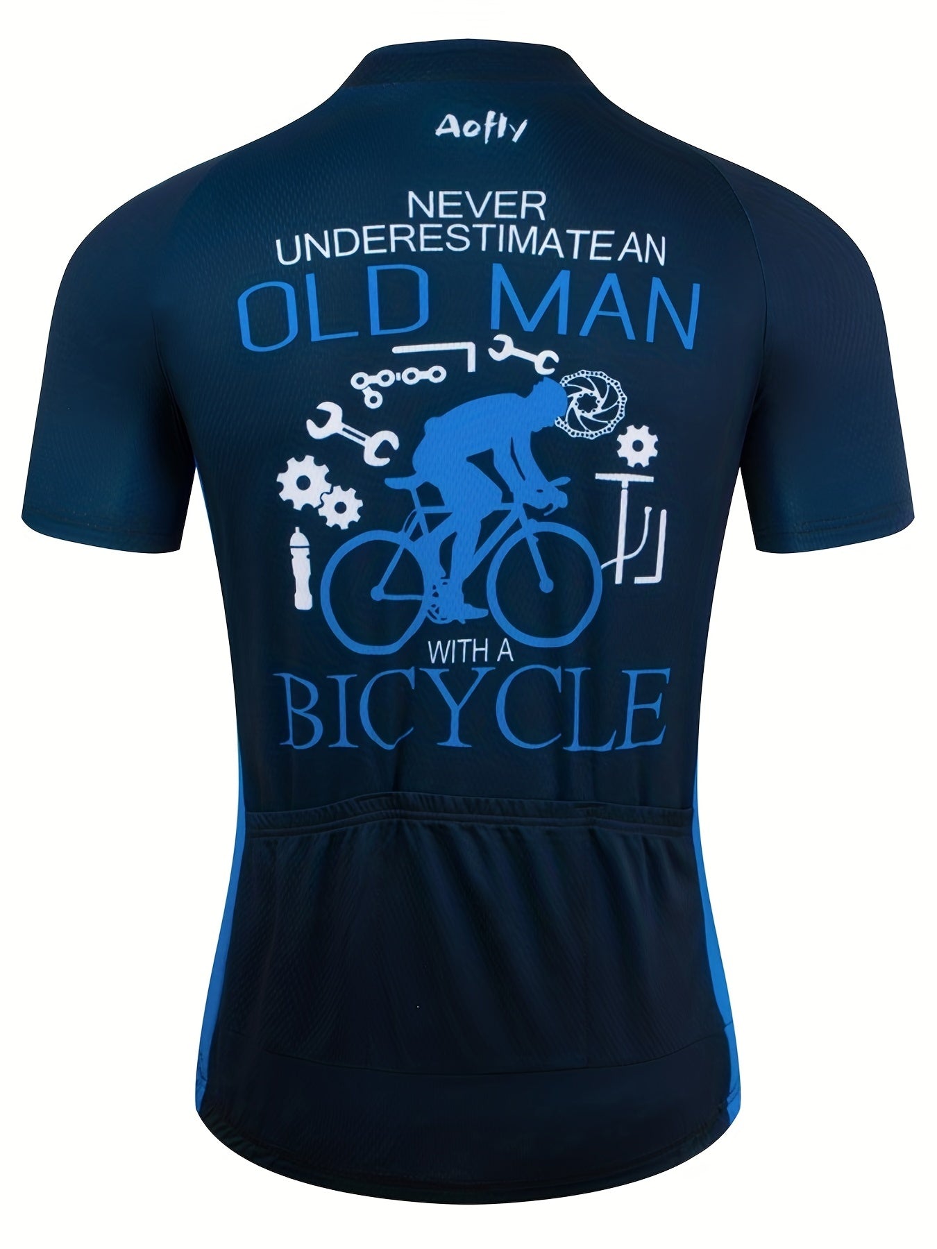 Men's Cycling Jersey Short Sleeve Breathable Bicycle Jersey With 3 Back Pockets