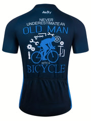 Men's Cycling Jersey Short Sleeve Breathable Bicycle Jersey With 3 Back Pockets