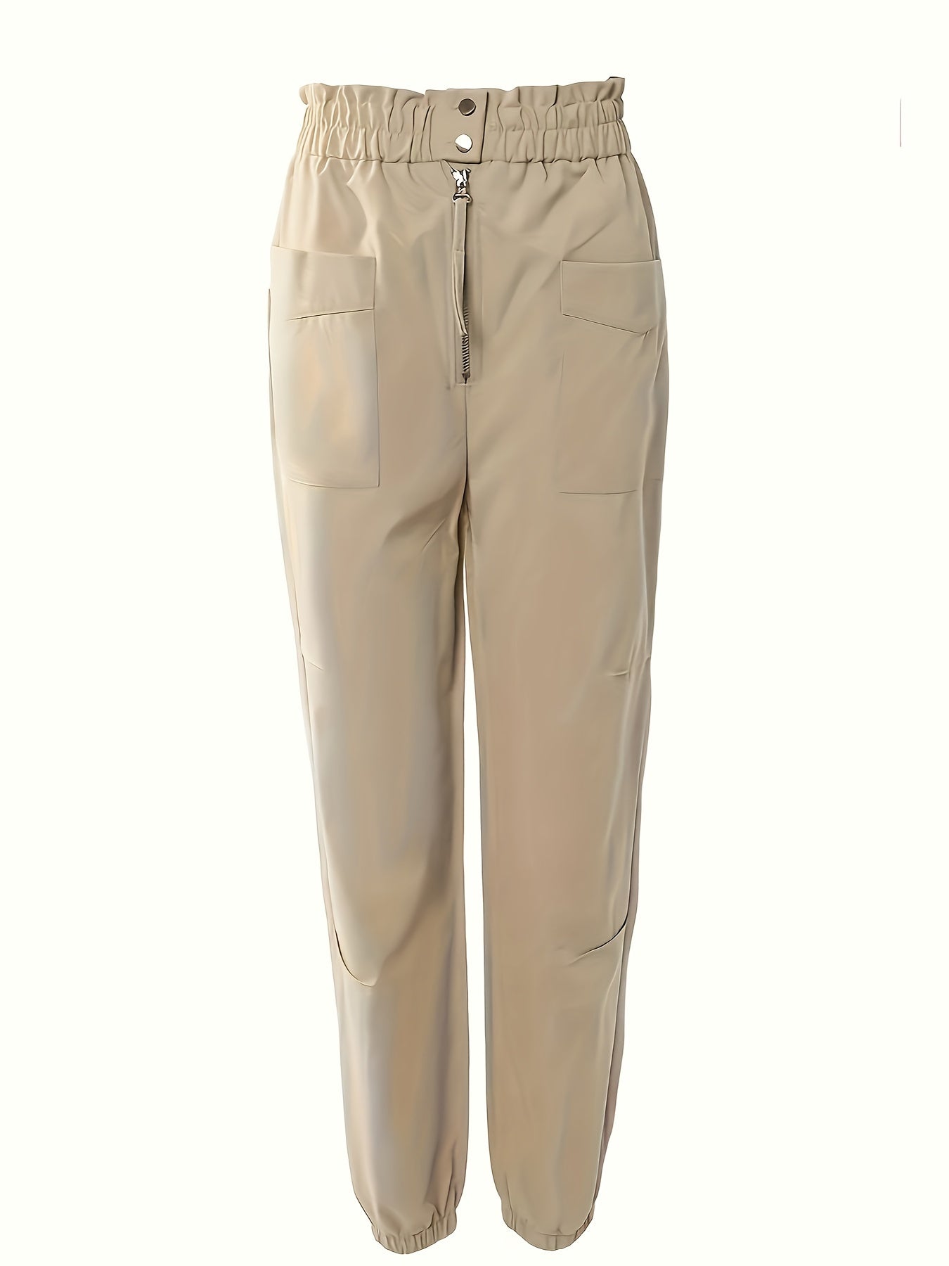  High Rise Jogger Trousers With Pockets