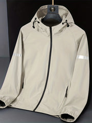 Men's Zip Up Hooded Jacket Windproof Hoodie