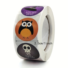500pcs Halloween Stickers Roll 12 Designs