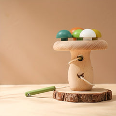 Educational Jenga Mushroom Teether for Babies