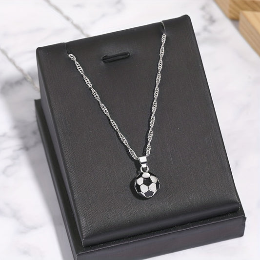 Football Necklace Vintage Sports Fan Pendant Jewelry Gift