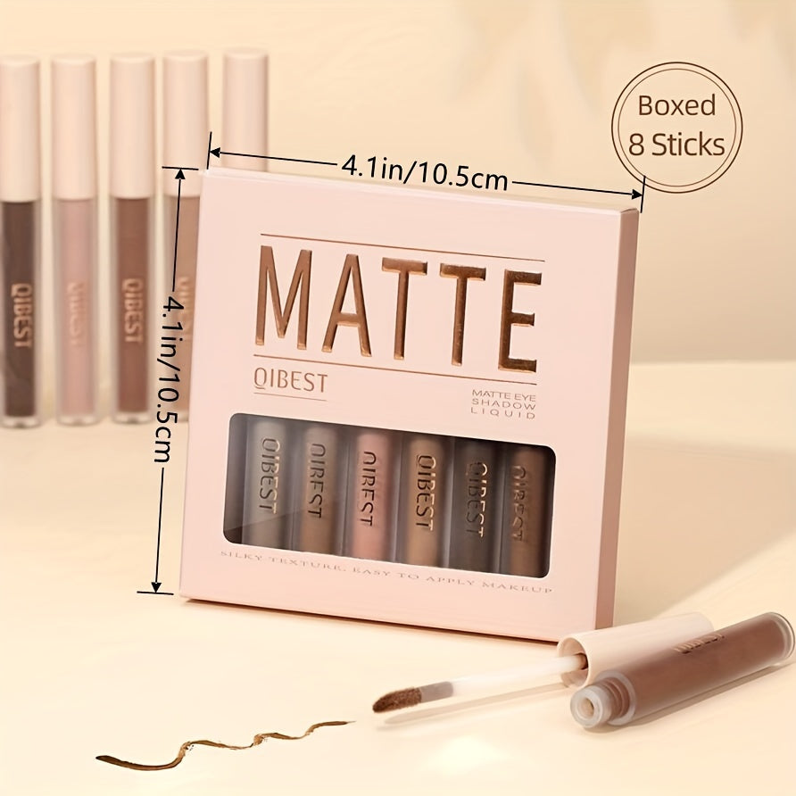 Waterproof Liquid Eyeshadow Set with Primer - Long-Lasting Eye Brightener