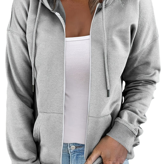 Oversized Zip Up Long Sleeve Hoodie