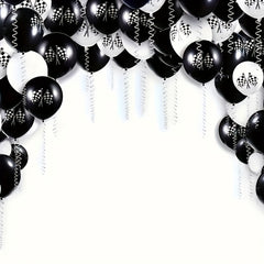 10pcs Checkered Flag Balloons Racing Car Theme Birthday Party Decoration