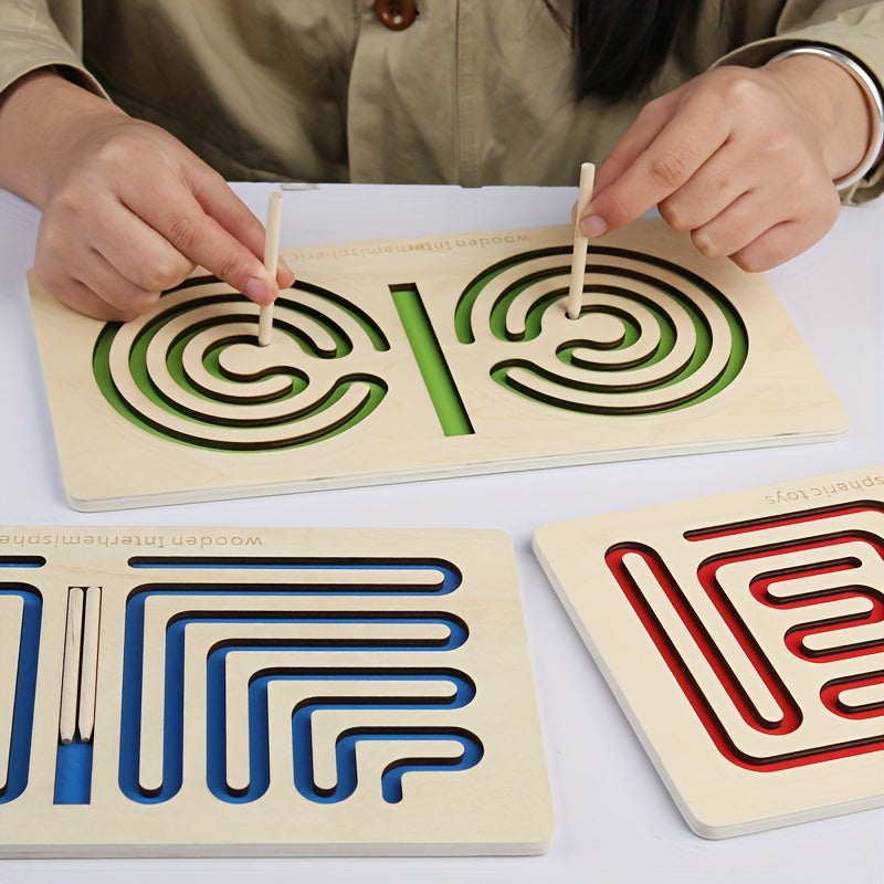 Wooden Maze Fun Puzzle Toy for Kids