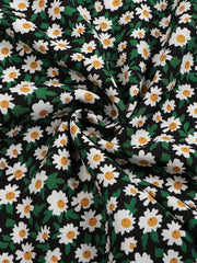  Women's Ditsy Print Button Up Blouse