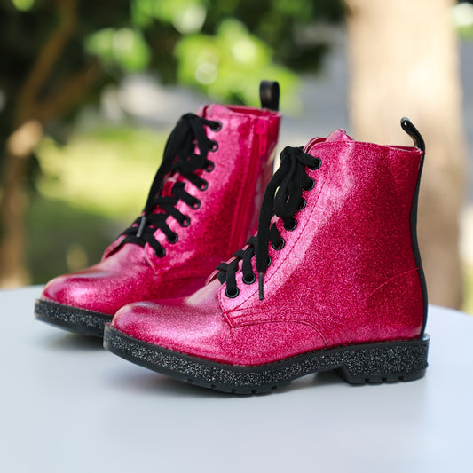 Flower Print Dress Boots for Girls Non-slip Comfortable Shoes