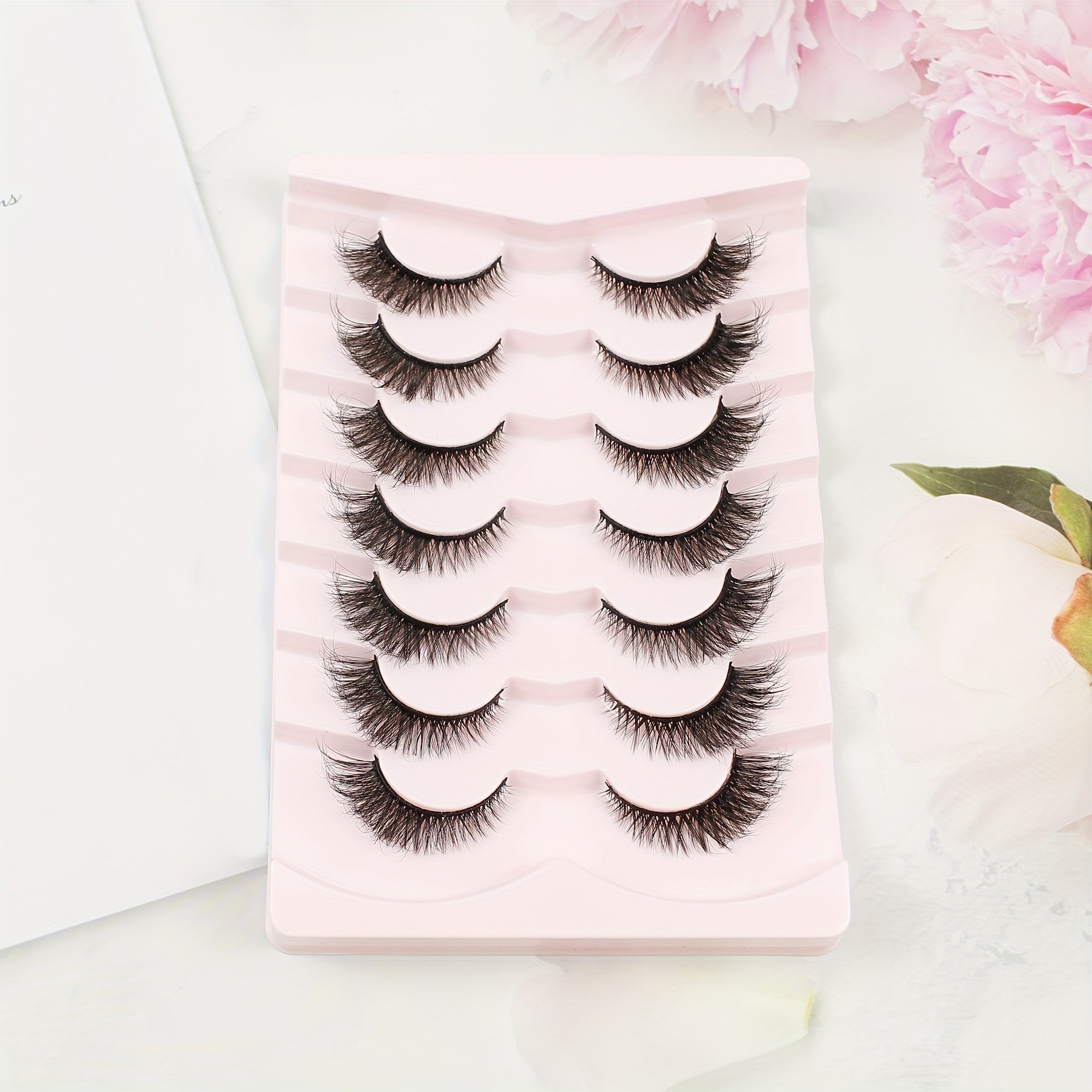 7 Pairs False Eyelashes Cat Eye Lashes