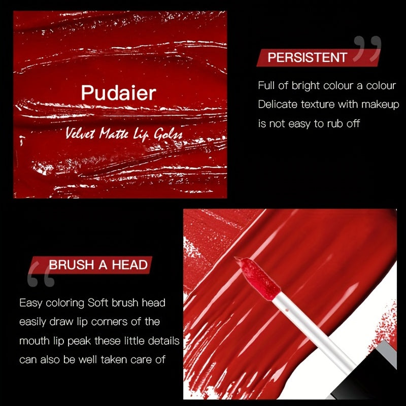 Matte Lip Gloss 20 Colors Glitter Long Lasting Liquid Makeup Rouge