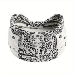 Boho Paisley Print Stretchy Sports Headband for Yoga