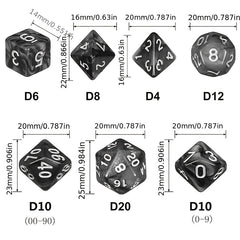7pc TRPG Cthulhu Polyhedral Dice Set For Board Game