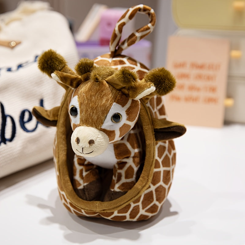 Adorable Mixed Animal Nest Plush Toy Soft Polyester Stuffed Animal Gift
