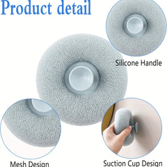 Exfoliating Shower Brush with Suction Cup Massage Bath Sponge Ball