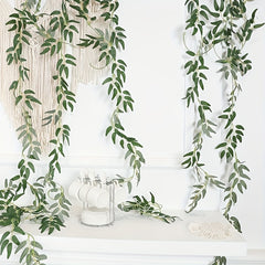 Stunning Willow Leaf Vine Hanging Garland for St Patrick's and Christmas Decor