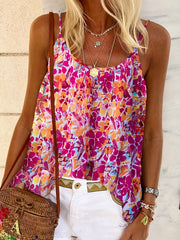 Floral Print Cami Top Summer Sleeveless Top Women's Clothing