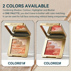 Shimmering Blush Palette for Contouring Highlighting 10g