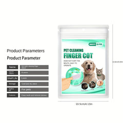 Pet Dental Care Wipes for Dogs & Cats - Teeth Cleaning Finger Wipes