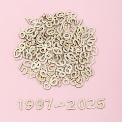 200pcs 15mm Wooden Letter and Number Shapes for DIY Craft Natural Wood Pieces