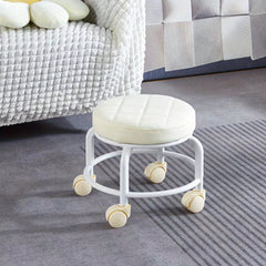 Heightened Round Rolling Stool with Swivel Caster Toddler Stool