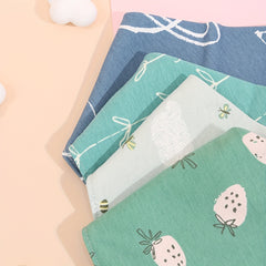 4pcs Baby Muslin Bibs Cotton Print Burp Cloths For Boys Girls