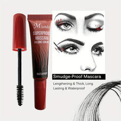 2pcs 4D Waterproof Thick Curling Mascara Durable Enlarge Eyes Smudge Proof