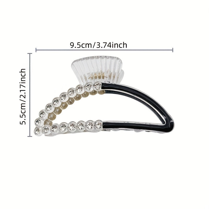 Faux Pearl Hair Claw Colorful Nonslip Ponytail Holder