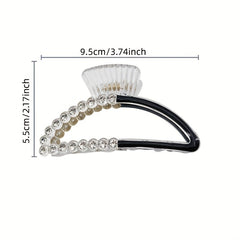 Faux Pearl Hair Claw Colorful Nonslip Ponytail Holder
