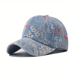 Casual Sunscreen Washed Print Cowboy Baseball Cap Hat
