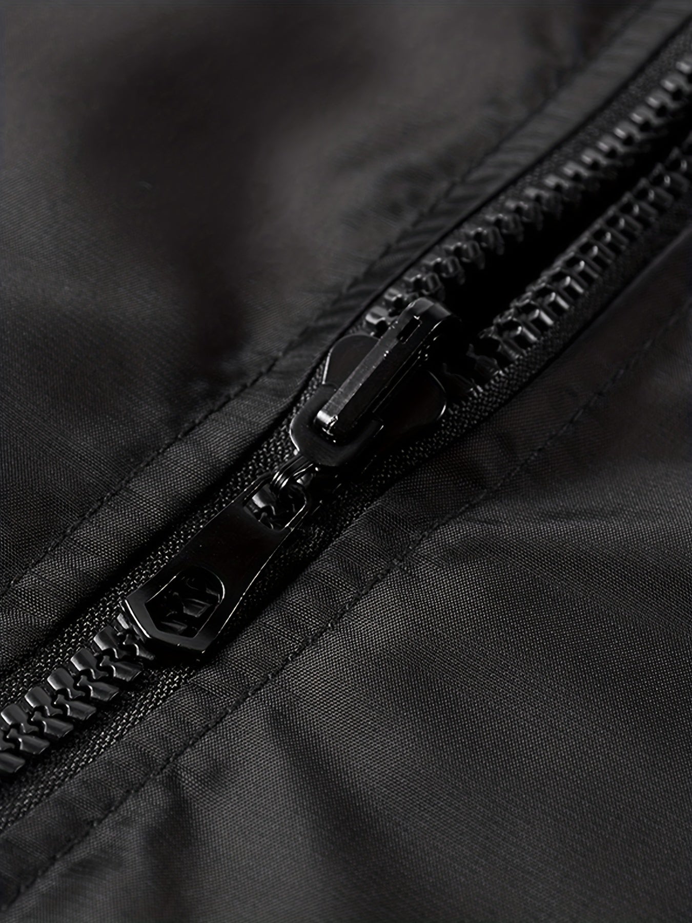 Men's Embroidered Waterproof Windproof Jacket Zipper Front