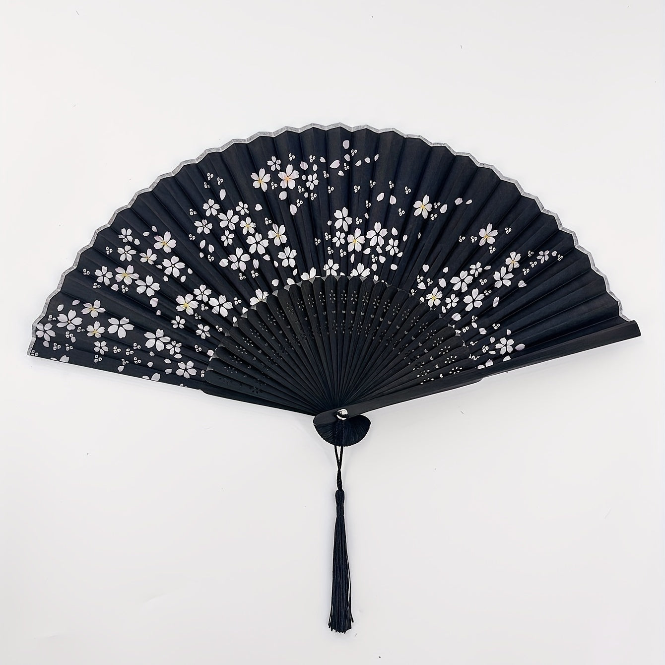 Vintage Flower Folding Fan Dance Performance Prop