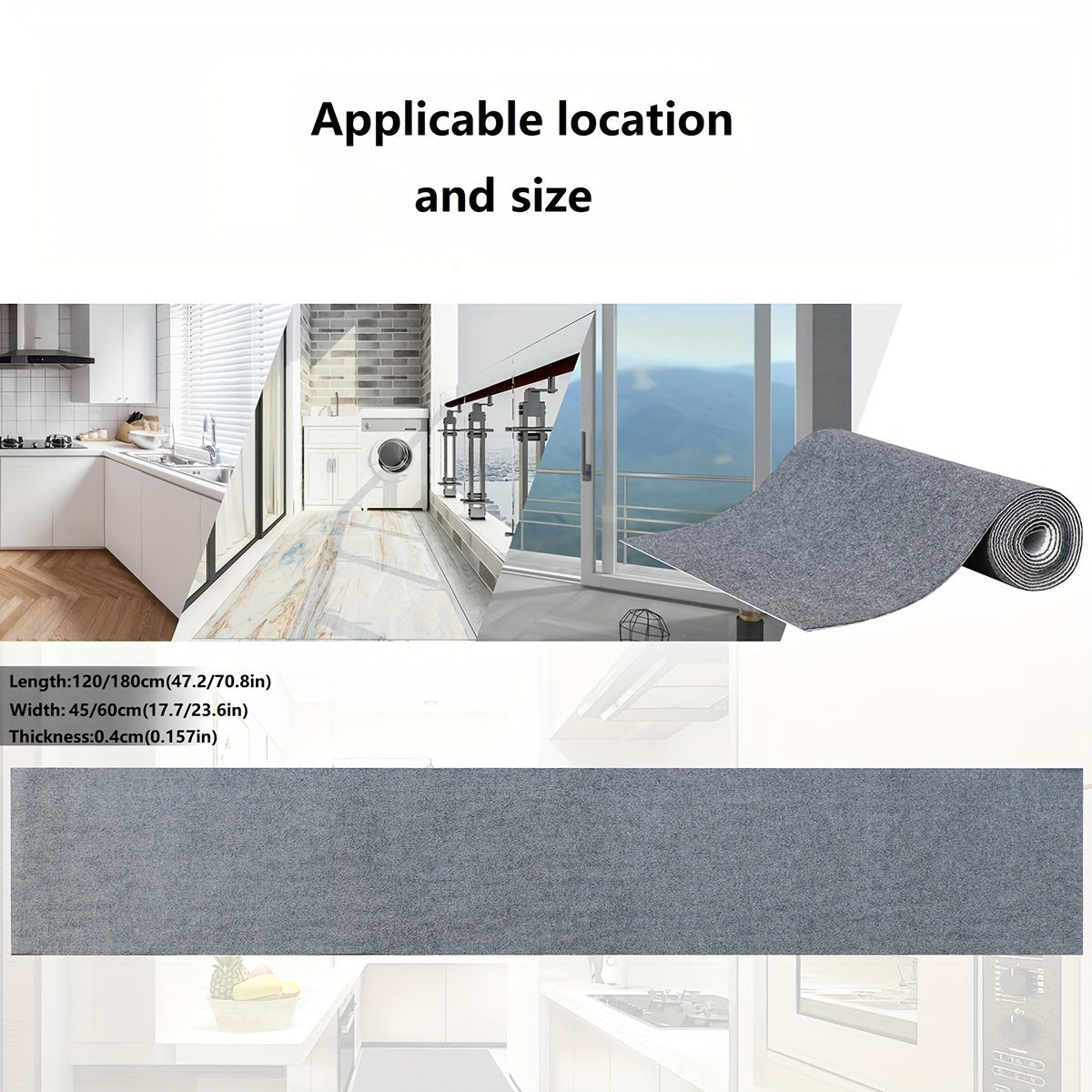 Upgraded Runner Rugs Anti Slip Long Carpet Soundproof