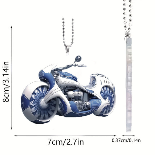Sci-Fi Motorcycle Acrylic Pendant Rearview Mirror Decoration