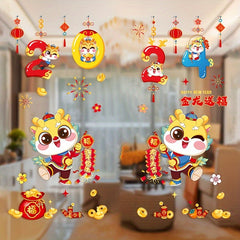 Dragon Year Stickers Colorful Window Decorations