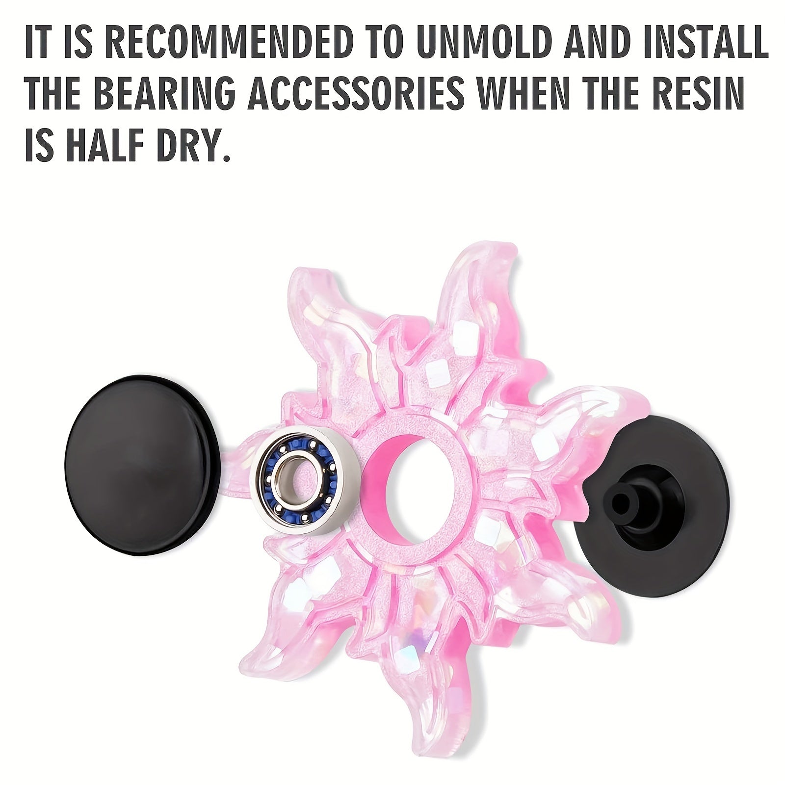 DIY Crafts Fidget Spinner Epoxy Resin Silicone Plaster Mold Anti Stress Toy