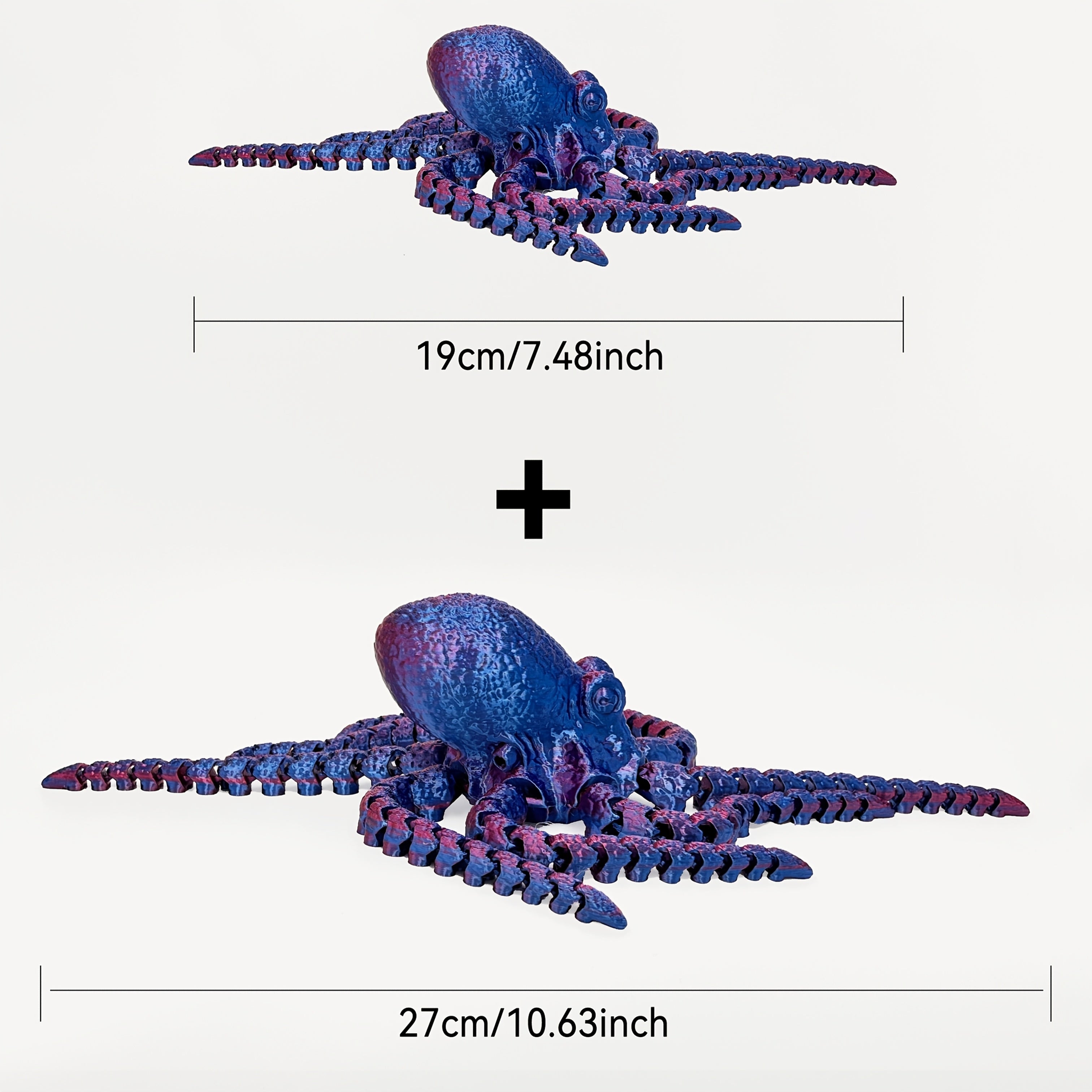 Colorful 3D Octopus with Flexible Joints - Creative Desk Toy