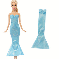 7pcs Doll Princess Dress Bag for 11.5in Doll, Christmas Birthday