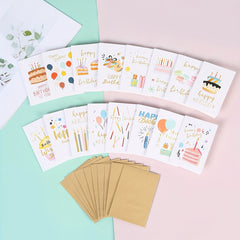 16pcs Birthday Party Cards With 16 Envelopes