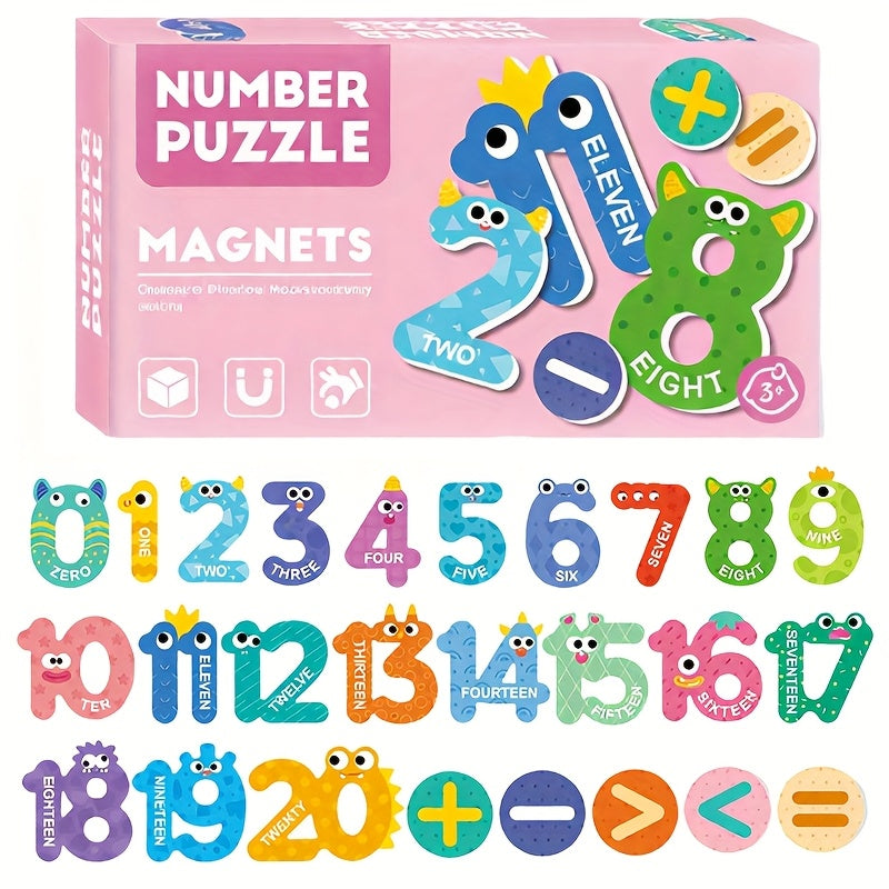 Educational Magnetic Letters Numbers Animals Puzzle Toys