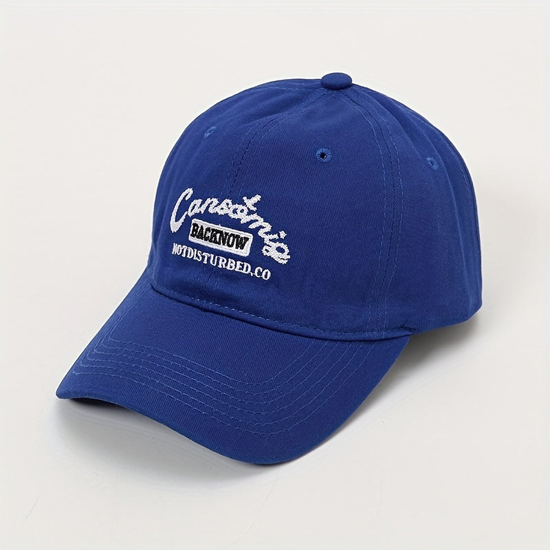 Letter Embroidery Baseball Cap Hip Hop Solid Cotton Dad Hats