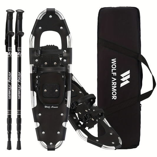 Lightweight Snowshoes Aluminum Snow Shoes w/ Trekking Poles & Bag