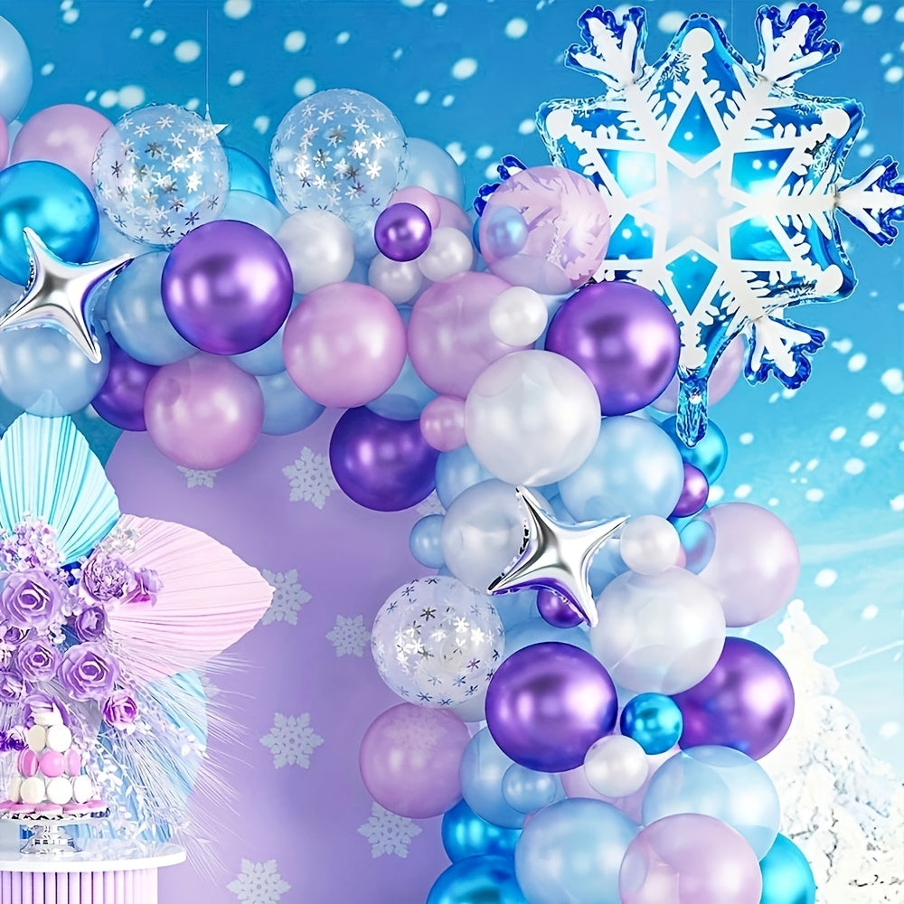 Ice & Snow Balloon Garland Arch Kit for Party Decoration