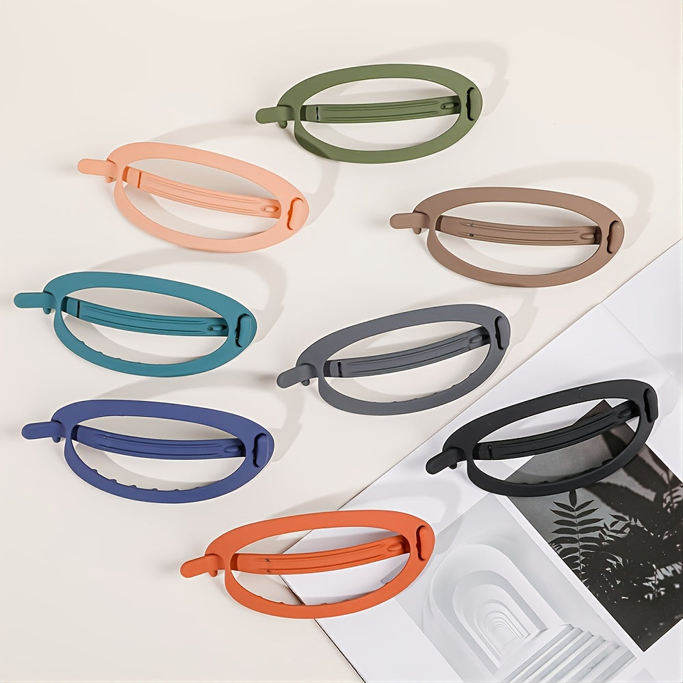 Frosted Oval Hair Clip 1pc