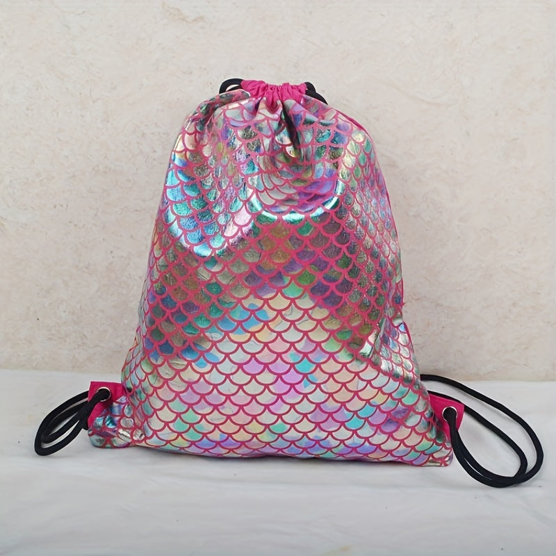 Colorful Print Drawstring Swim Gear Backpack Lightweight Waterproof Swimming Bag
