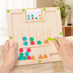 Shape Matching Game Educational Maze Apricot Cream Red Green