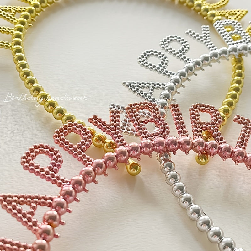 Alphabet Beaded Headband for Kids' Birthday Parties