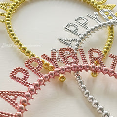 Alphabet Beaded Headband for Kids' Birthday Parties